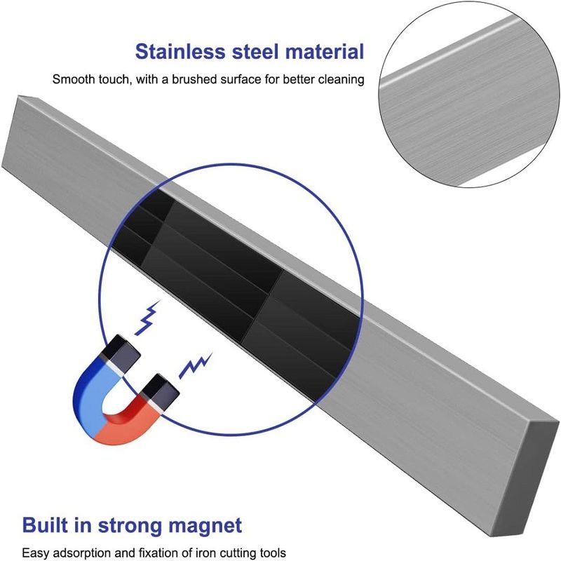 Tenitore di coltello magnetico in acciaio inossidabile 304 per la protezione da corrosione delle pareti