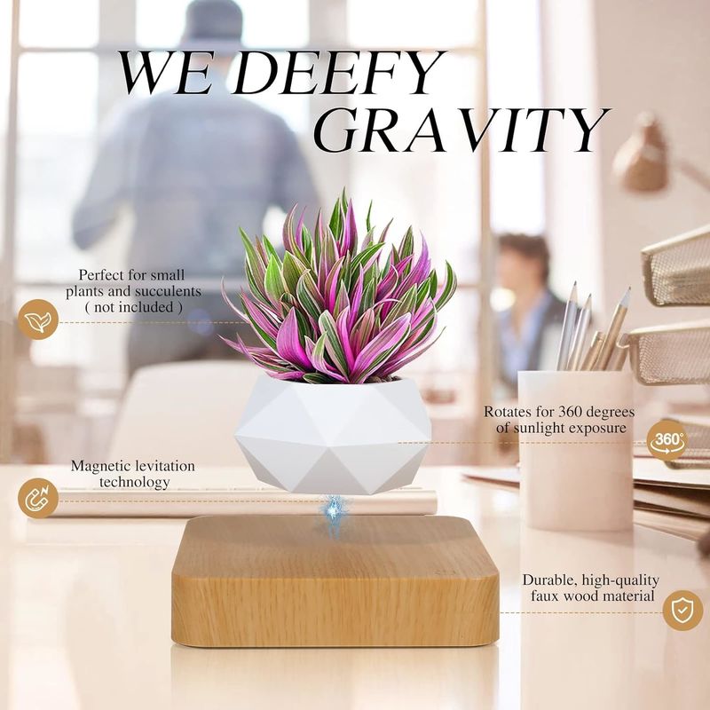 Base rotante pianta di levitazione magnetica vaso per la decorazione del tavolo da giardino domestico