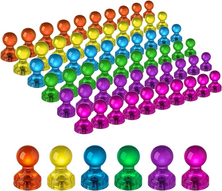 60PCS Colorevoli Strong Magnetic Thumbtacks Magneti da lavagna per l'insegnamento in classe