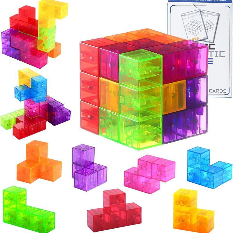 Cubo di Rubik Magnetico 3D Cubo di puzzle magnetico set di 7 forme multiple per bambini
