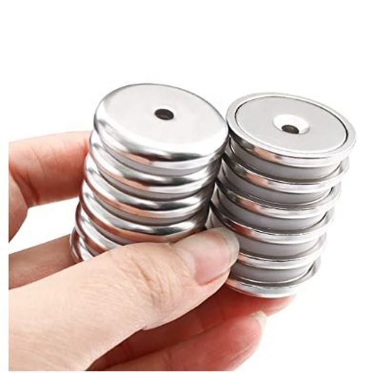 Coppa a base rotonda Magneto di neodimio con buco anti-affondamento e viti inossidabili