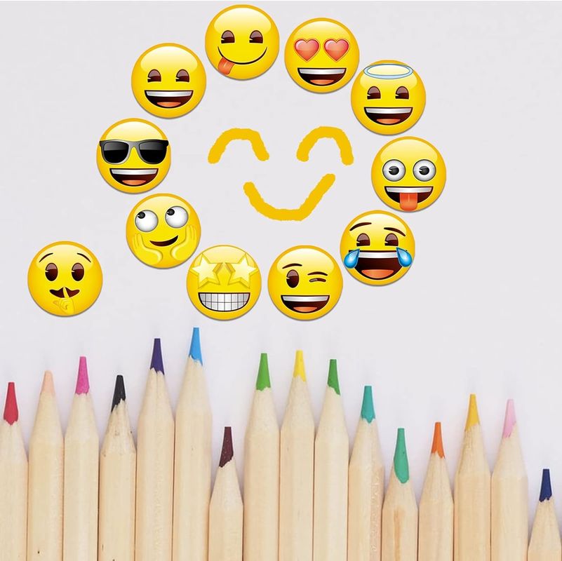 54pcs Magneti emoji carini per il frigorifero Magneti da lavagna