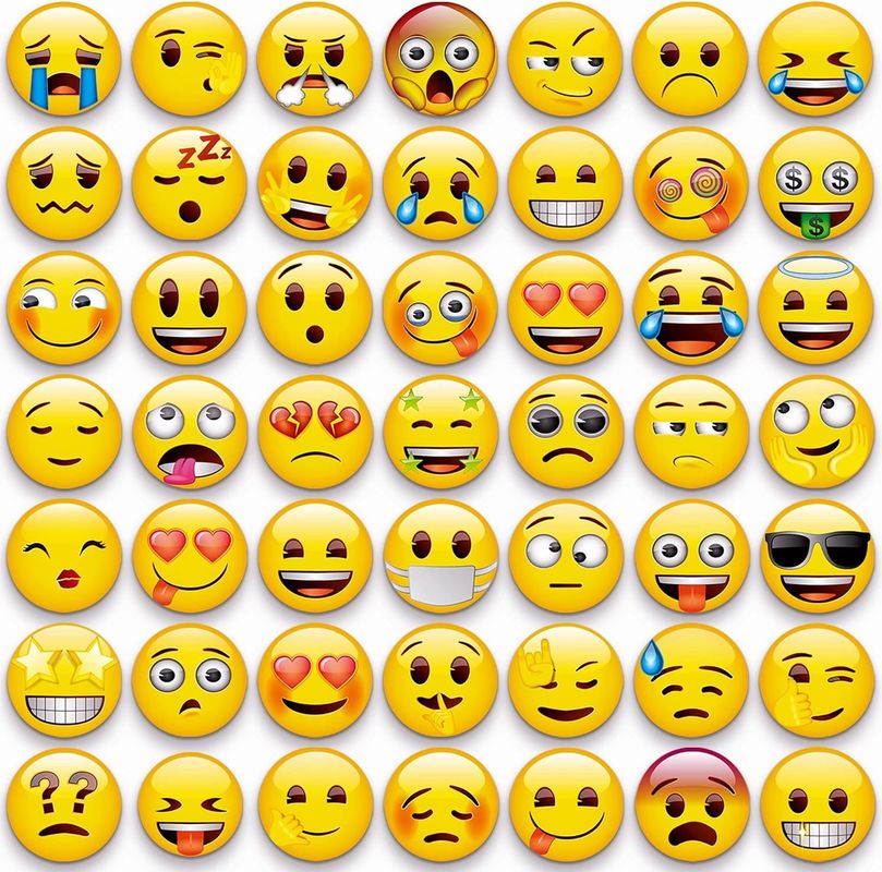 54pcs Magneti emoji carini per il frigorifero Magneti da lavagna