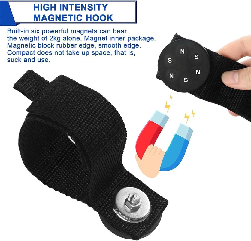 Strappo di appesa magnetica ergonomica con supporto per cavo di estensione