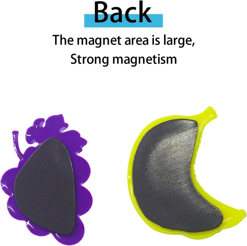 Magneti decorativi impermeabili Magneti frigoriferi in PVC Adesivi con design di frutta carino