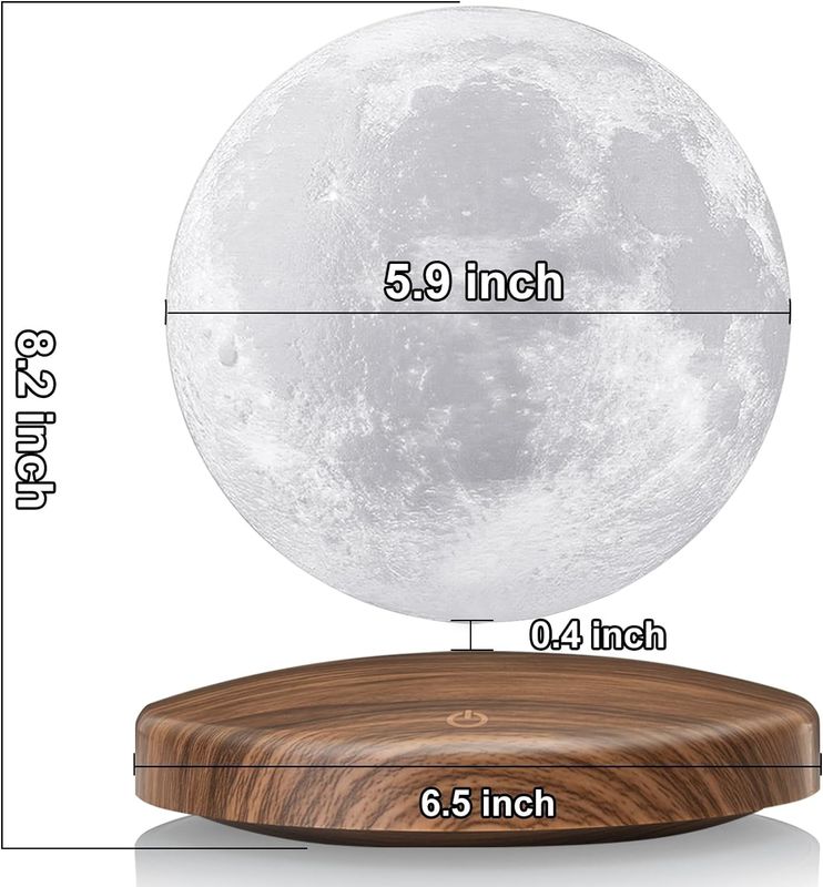 Controllo remoto Lampada di levitazione magnetica 3D Luna galleggiante luce notturna con 3 colori