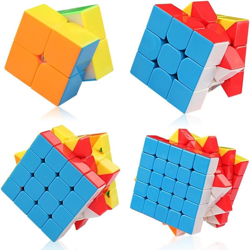 Rubik's Cube Magnetico Multicolor Set Con 2x2 3x3 4x4 5x5 Serie Per La Presente Collezione