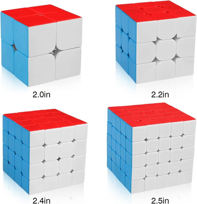 Rubik's Cube Magnetico Multicolor Set Con 2x2 3x3 4x4 5x5 Serie Per La Presente Collezione
