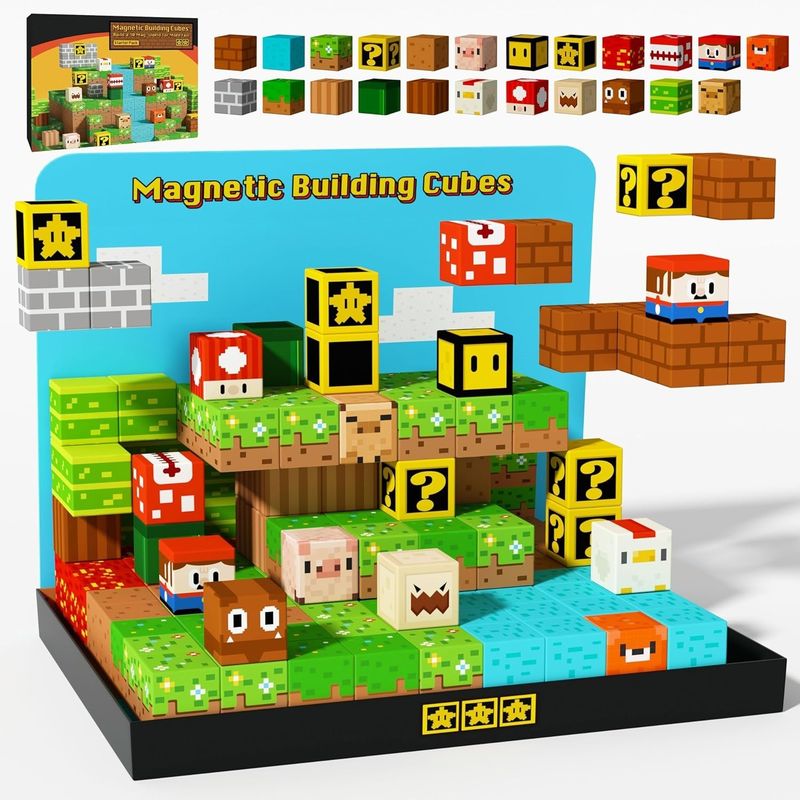 Blocchi di costruzione magnetici multicolori Magic Magnetic Blocks STEM Building Game