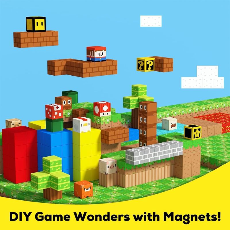 Blocchi di costruzione magnetici multicolori Magic Magnetic Blocks STEM Building Game