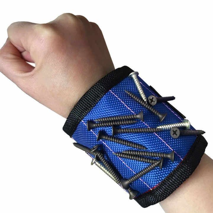 Fascia di polso regolabile magneticamente con magneti forti per assorbire viti e trapano