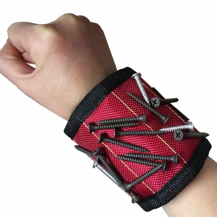Fascia di polso regolabile magneticamente con magneti forti per assorbire viti e trapano