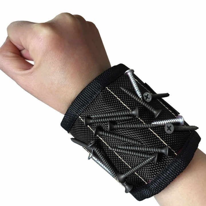 Fascia di polso regolabile magneticamente con magneti forti per assorbire viti e trapano