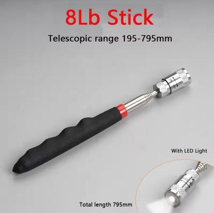 Strumento di raccolta magnetica telescopica a lungo raggio con luce a LED e magnete forte personalizzato