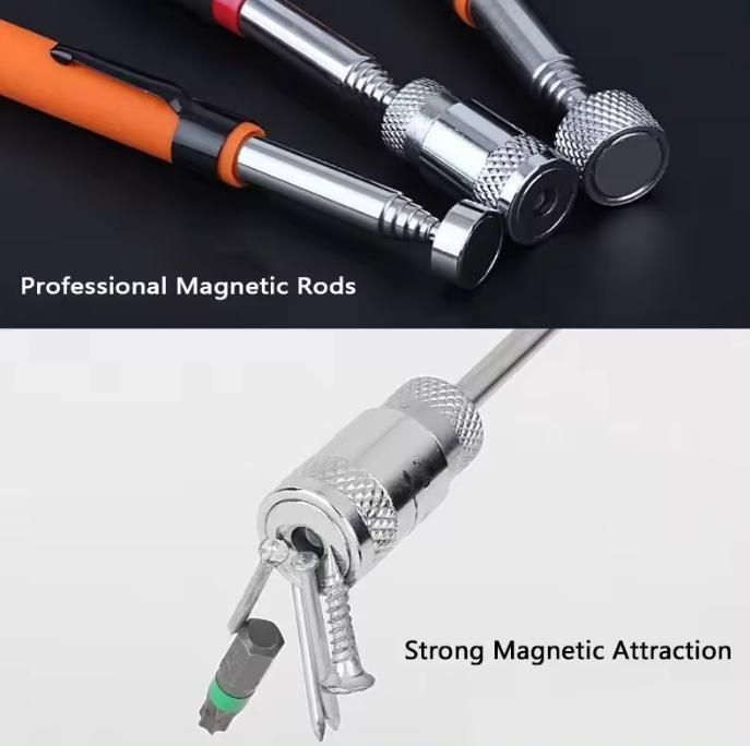 Strumento di raccolta magnetica telescopica a lungo raggio con luce a LED e magnete forte personalizzato
