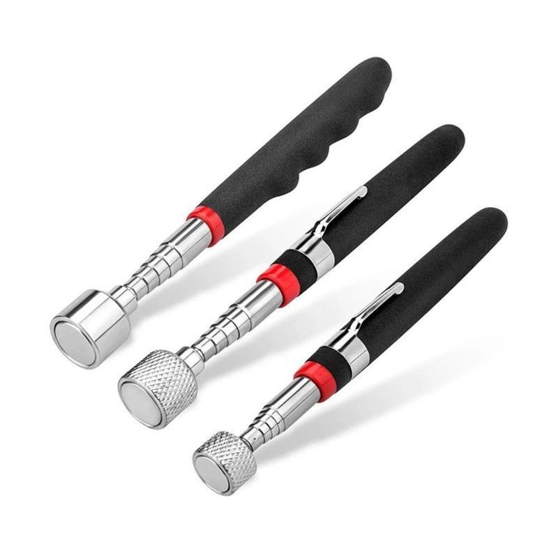Strumento di raccolta magnetica telescopica standard JIS con luce a LED regolabile per raccogliere viti dadi bullone