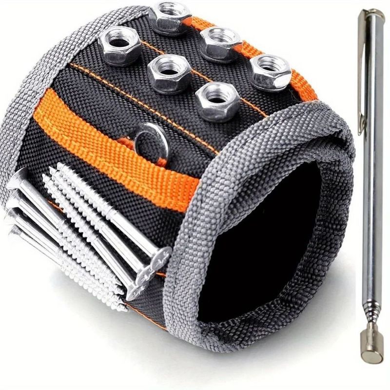 Braccialetto magnetico con cinghia del pollice Magneti forti Tenere unghie Foratura Bit Noci Conservazione
