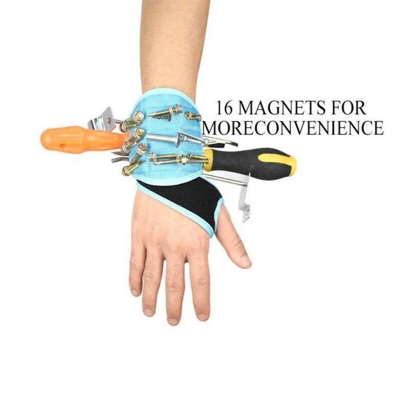 Protezione del lavoro Bracciale magnetico per la presa di viti per la trivellazione di pezzi di foratura Chiodi cinture per il posatore di utensili per polsi
