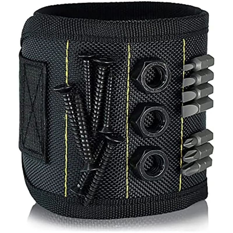 Elettricista cintura regolabile per polso Fascia magnetica forte Borsa utensili portatile con viti personalizzate Pacchetto Dimensione 5.00cm * 4.00cm * 3.00cm