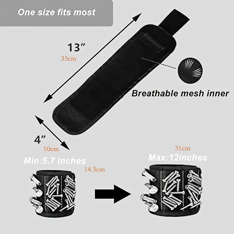 Magneti forti Braccialetto per la presa di viti Chiodi per la trivellazione Bits bracciale portautensili cinture