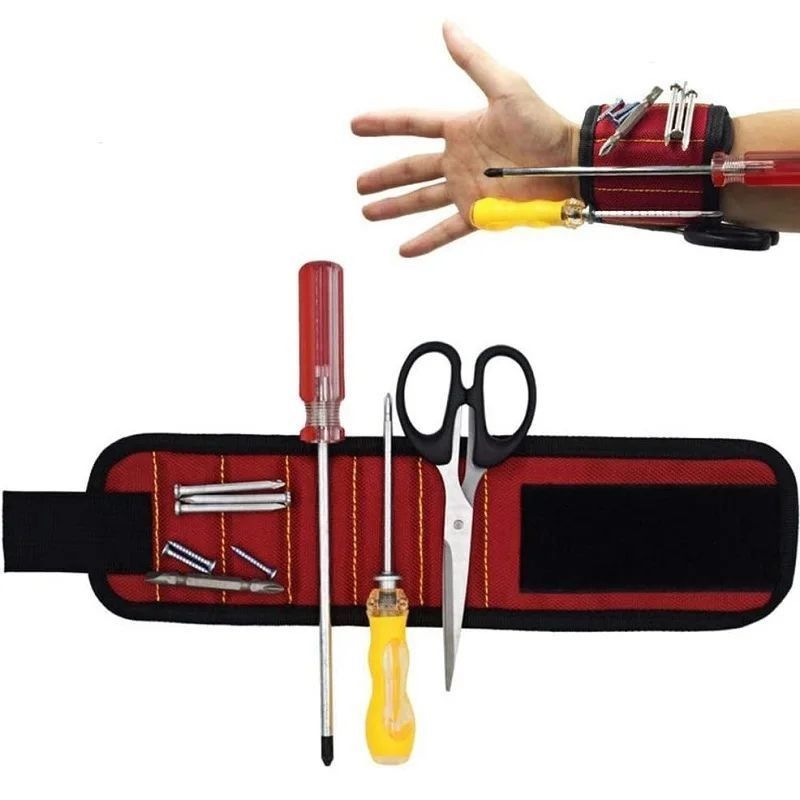 Fascia di supporto al polso magnetica con magneti forti per la presa di viti