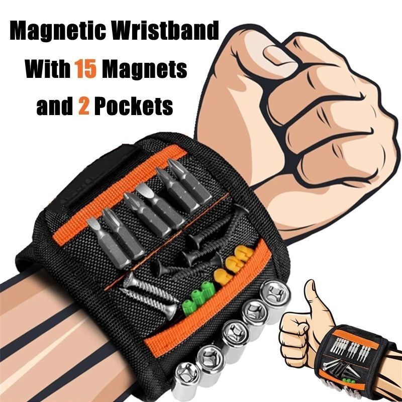 Magnetico bracciale cinture di attrezzatura magneti forti per tenere viti chiodi trapano Bits fai da te