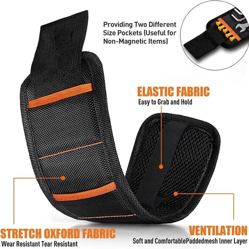 Magnetico bracciale cinture di attrezzatura magneti forti per tenere viti chiodi trapano Bits fai da te