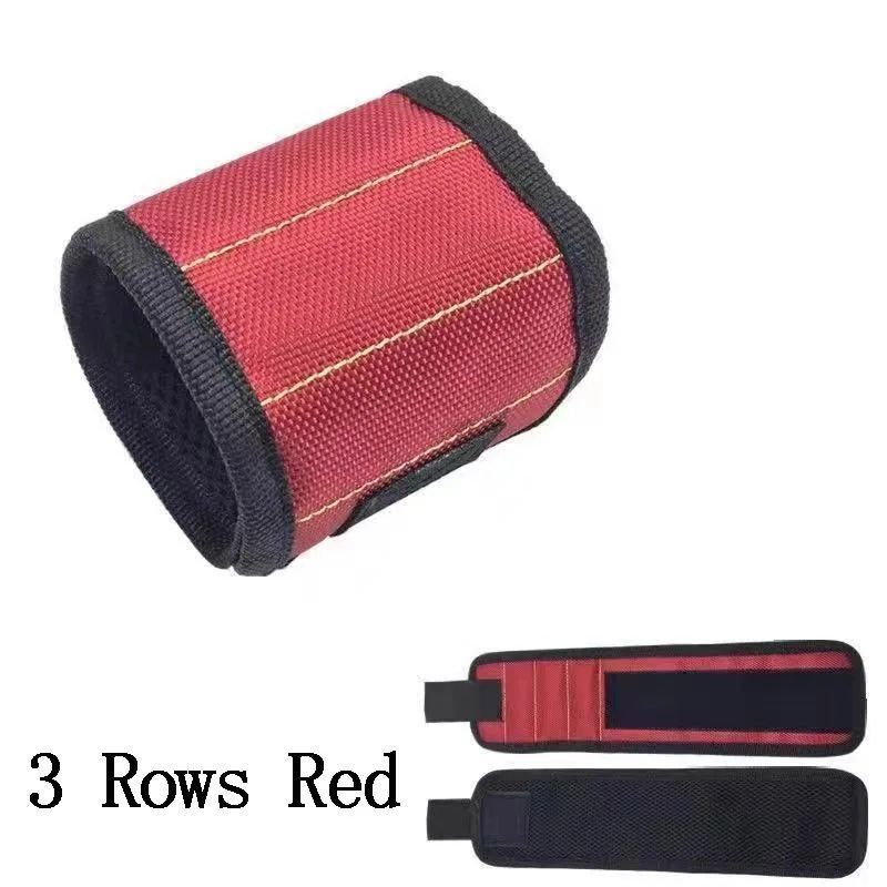 Polso magnetico con presa forte viti chiodi perno bit di stoccaggio organizzatore supporto fascia riparazione strumenti magnetici