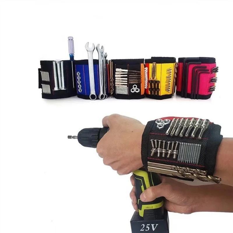 Camuffamento Magnetico Fascia di supporto per polso Magneti forti per tenere viti Chiodo Braccialetto cintura supporto