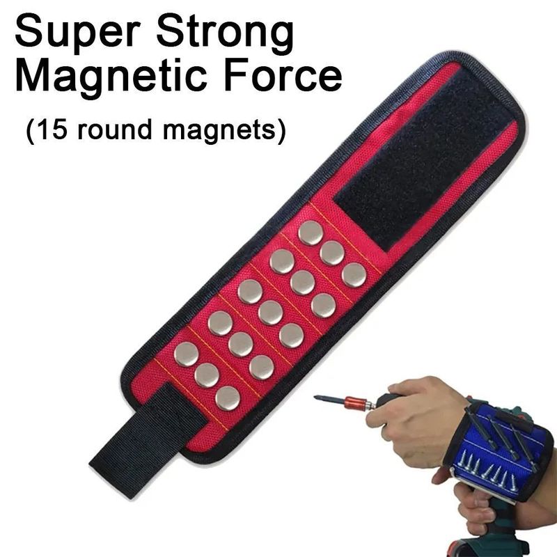 Kit di attrezzi con bracciale magnetico portatile Stringa di attrezzi con bracciale magnetico forte con attrezzi telescopici attrezzi per il ritiro attrezzi per la lavorazione del legno accessori di riparazione