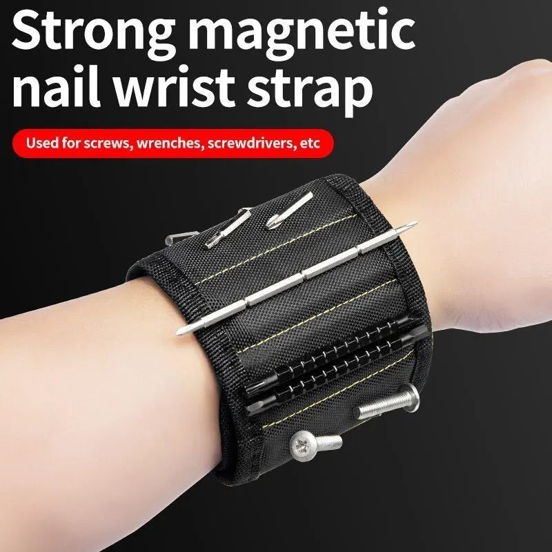 Multifunzione Magnetico Fascia per polso Sacchetto di stoccaggio a vite Portatile Elettricista Guardia del polso Strumento di stoffa Oxford