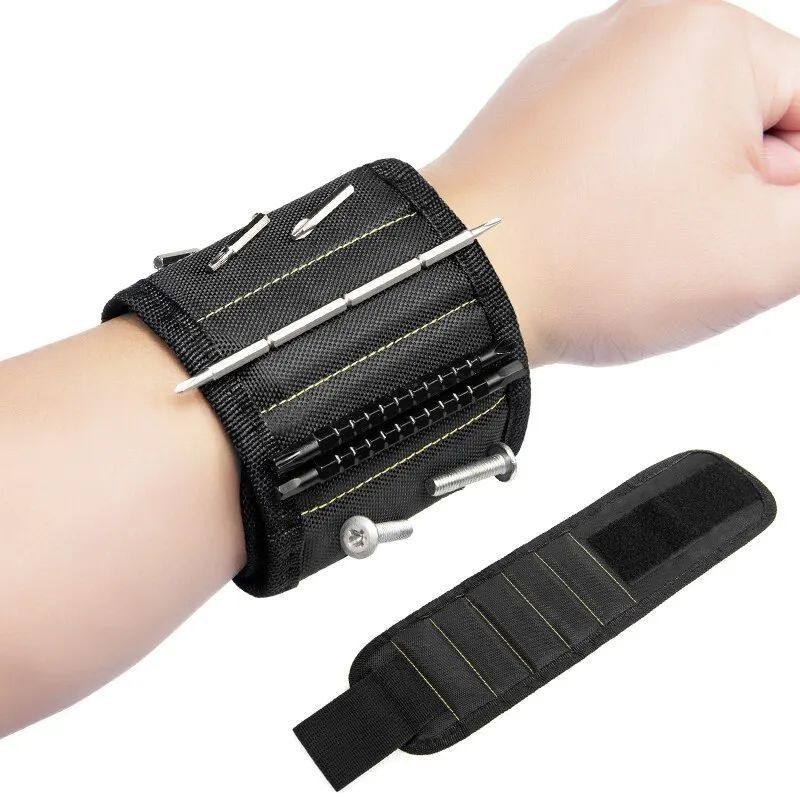 Multifunzione Magnetico Fascia per polso Sacchetto di stoccaggio a vite Portatile Elettricista Guardia del polso Strumento di stoffa Oxford