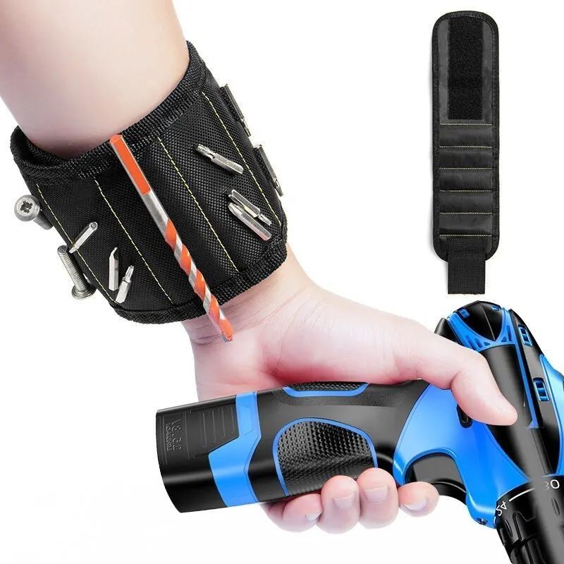 Multifunzione Magnetico Fascia per polso Sacchetto di stoccaggio a vite Portatile Elettricista Guardia del polso Strumento di stoffa Oxford