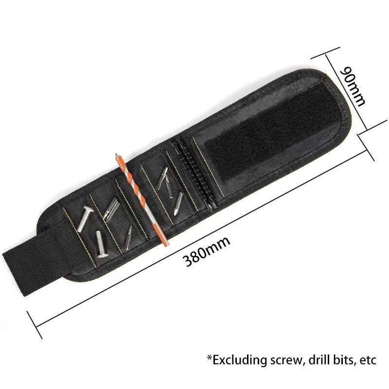Multifunzione Magnetico Fascia per polso Sacchetto di stoccaggio a vite Portatile Elettricista Guardia del polso Strumento di stoffa Oxford