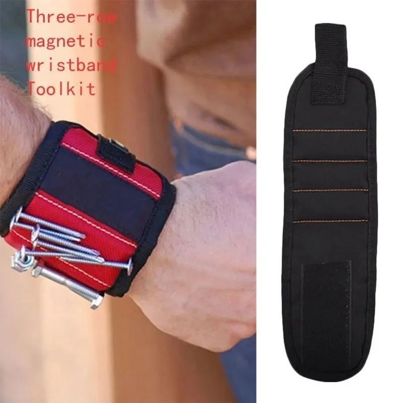 Bracciale Magnetico Borsa di attrezzatura portatile Magnete Elettricista Fascia di attrezzatura per polso Serramenti Unghie Perforazioni Bracciale