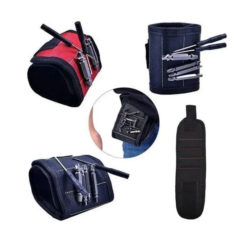 Bracciale Magnetico Borsa di attrezzatura portatile Magnete Elettricista Fascia di attrezzatura per polso Serramenti Unghie Perforazioni Bracciale