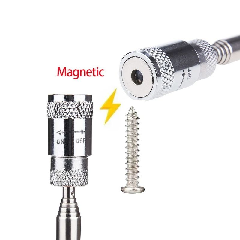 Penna magnetica telescopica con strumento di raccolta leggero portatile a magnete strumento estensibile a lunga portata per raccogliere attrezzi