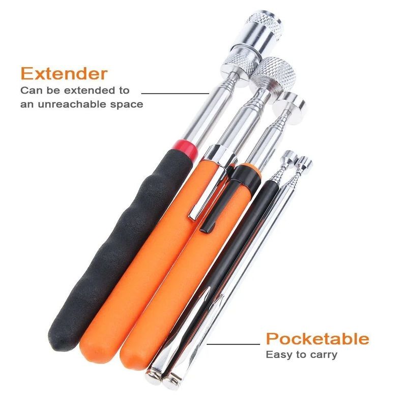 Penna magnetica telescopica con strumento di raccolta leggero portatile a magnete strumento estensibile a lunga portata per raccogliere attrezzi