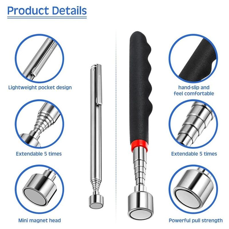 Telescopico Magnetic Pen con leggero Mini Magnet portabile pick up Tool estensibile Pickup Rod Stick per il pick up