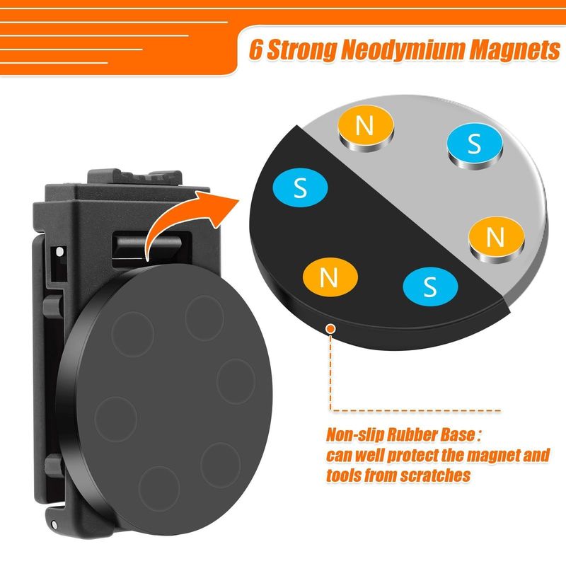 Agganci per cinture magnetiche, agganci per cinture per utensili pesanti Agganci per cinture per utensili pesanti Agganci per cinture magnetiche non scivolanti Agganciatore per cinture magnetiche per cacciavite a martello