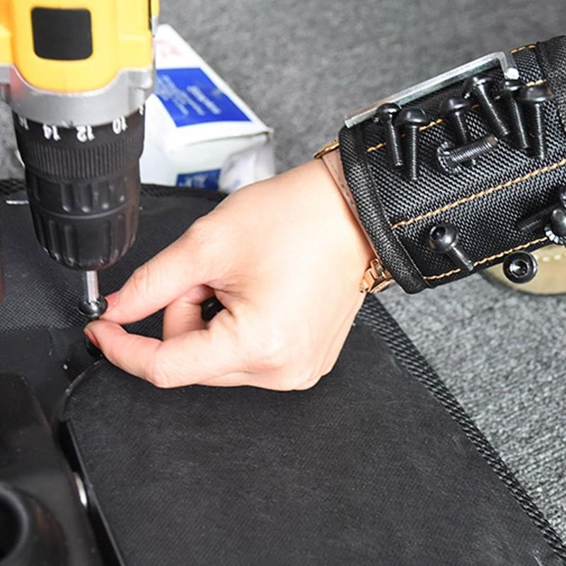 Braccialetto magnetico per la tenuta di viti, porta cintura utensili gadget freschi per la stoccatura di roba