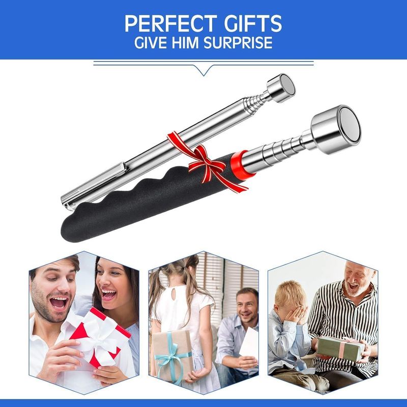 Strumento di raccolta con luce a LED Magnetic Rod Magnetic Rod Metal Parts Magnetic Tool Telescopic Pickup