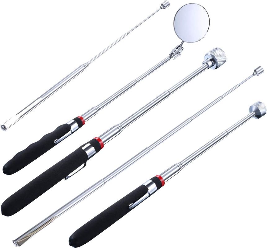 Strumento di raccolta magnetica bastone di raccolta telescopica e specchio di ispezione rotante a 360 gradi con luce a LED