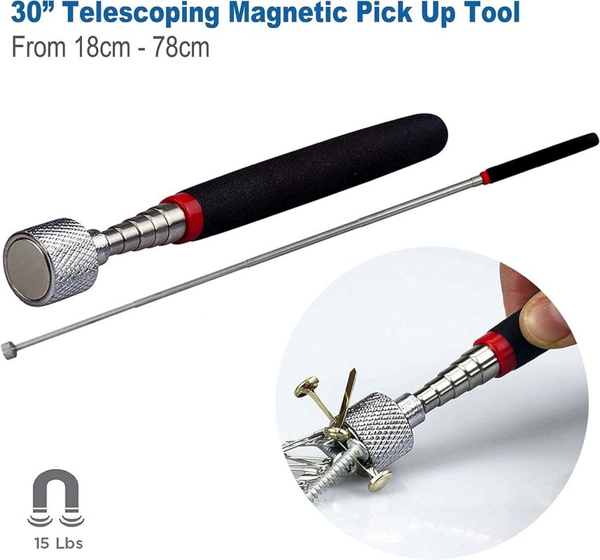 Telescopio specchio di ispezione kit di attrezzature di raccolta magnetica con luce a LED per la riparazione di auto