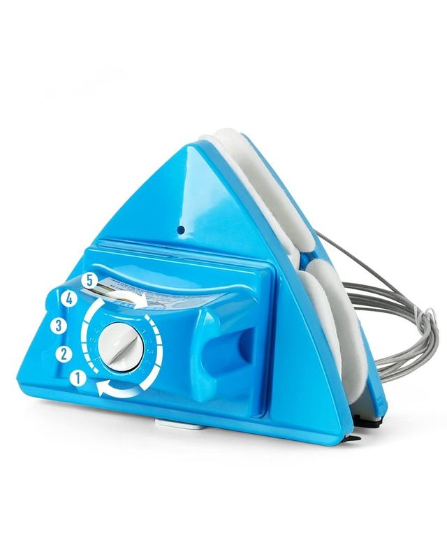 Dispositivi per la pulizia con spazzolino di vetro a doppia finestra magnetica regolabile Dispositivi per la pulizia con spazzolino