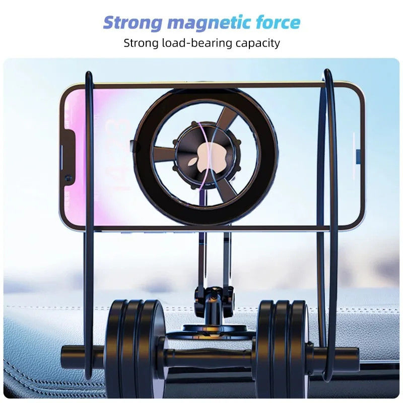 360° ruota Tenitore di telefono per auto magnetico forte per Magsafe Sosta telefonica pieghevole Magnete di ventilazione montato Supporto GPS per telefono 14 13