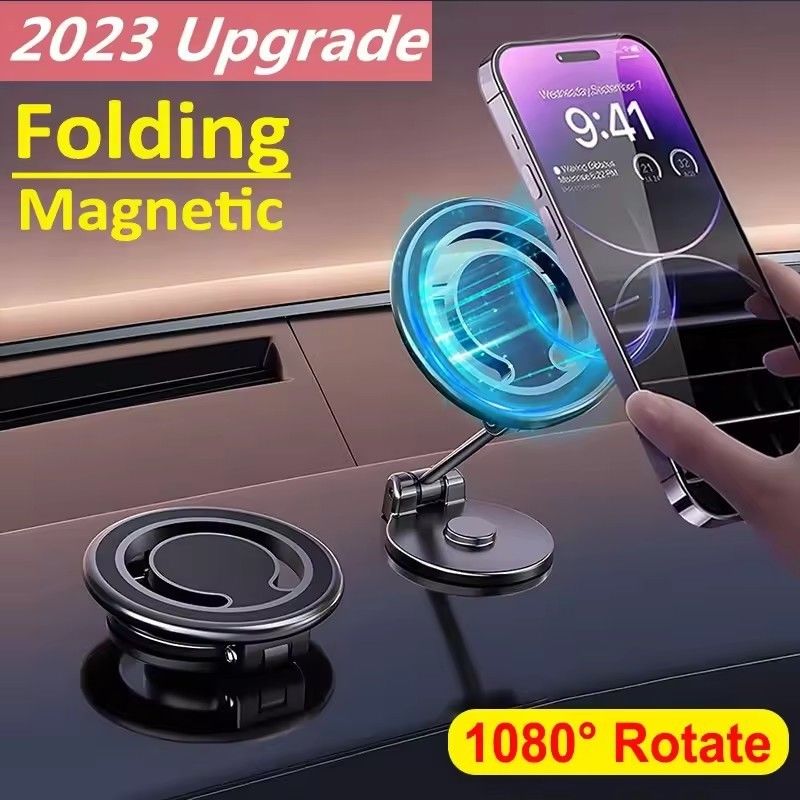 1080 Magnetic Car Phone Holder Magnet Car Bracket Mount Cell Smartphone Support in Car Per iPhone 15 14 13 12 11 Samsung
